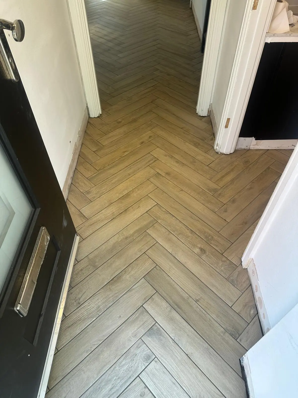 Commercial hallway and entrance tiling